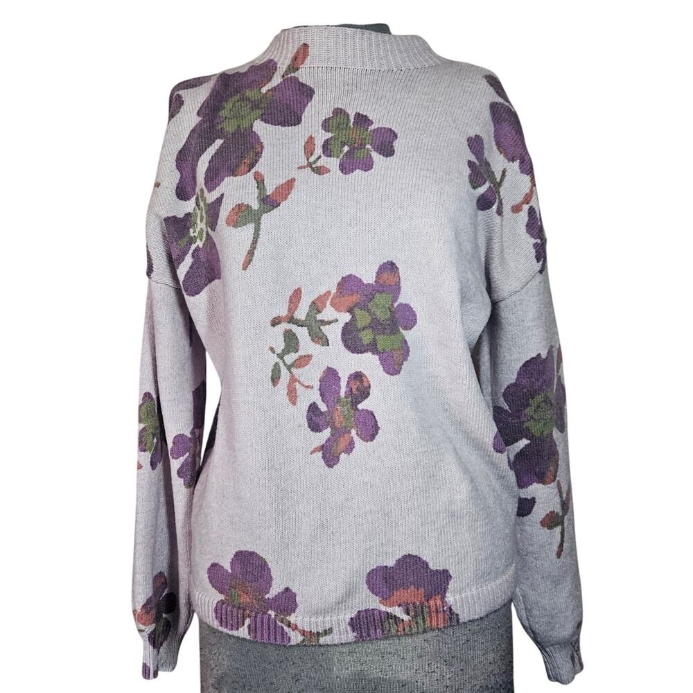 Loft Light Lavender Cotton Blend Mock Neck Sweater Size XS